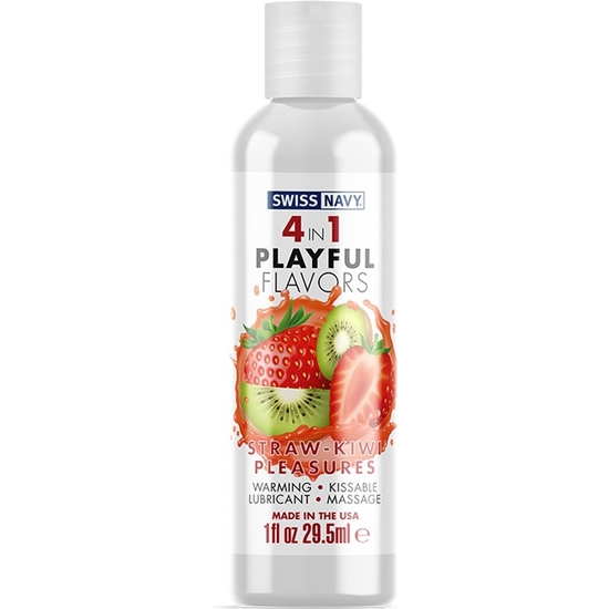 SWISS NAVY 4 IN 1 STRAWBERRY-KIWI PLEASURES 1 OZ/30 ML image 0