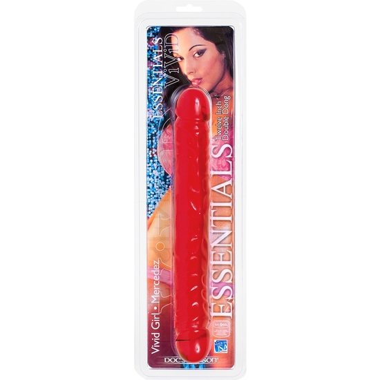 VIVID ESSENTIALS - 12 INCH DOUBLE DONG RED image 1