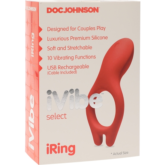 IVIBE SELECT - IRING - CORAL VIBRATING - RECHARGEABLE image 1