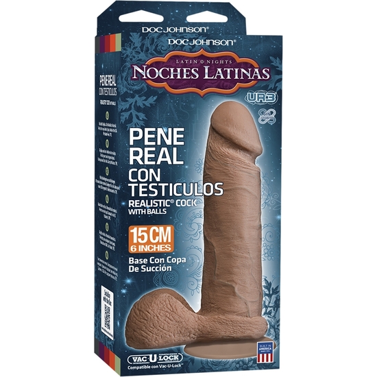 NOCHES LATINAS - ULTRASKYN PENE REAL CON TESTICULOS - 6 INCH - B image 1