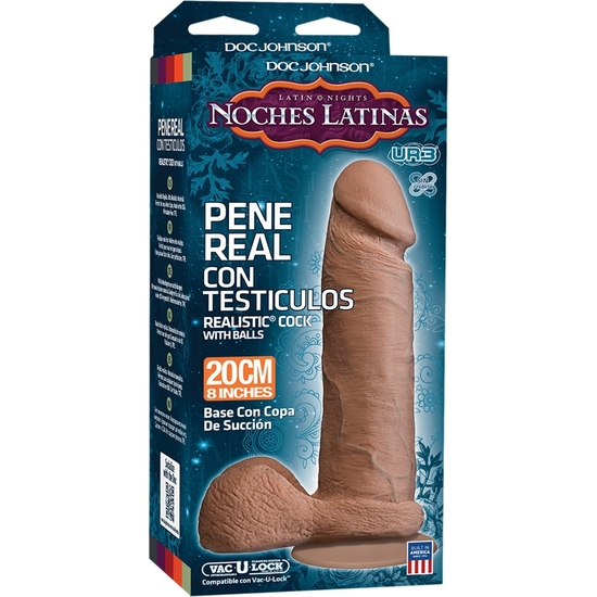 NOCHES LATINAS - ULTRASKYN PENE REAL CON TESTICULOS - 8 INCH - B image 1