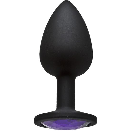 BOOTY BLING - SPADE SMALL - PURPLE - JEWELED WEARABLE SILICONE PLUG image 2