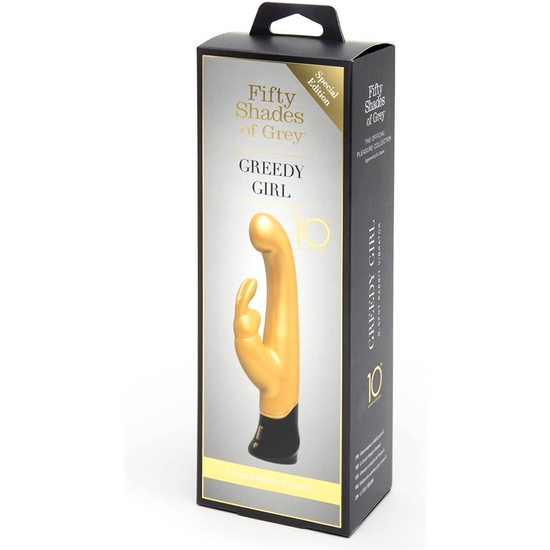 GREEDY GIRL ANNIVERSARY RABBIT VIBRATOR - GOLD image 1