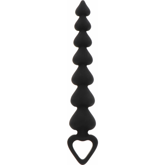 PLUG - HEART BEADS - BLACK image 0