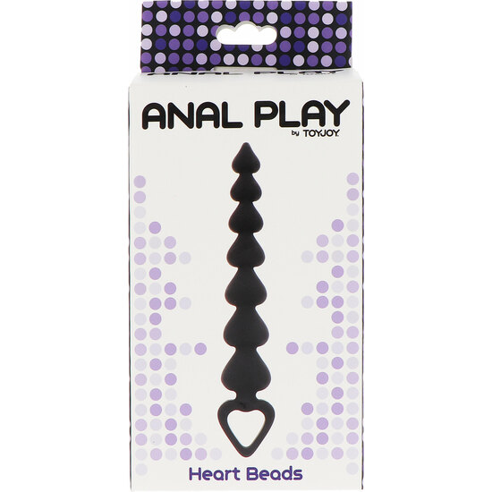 PLUG - HEART BEADS - BLACK image 1