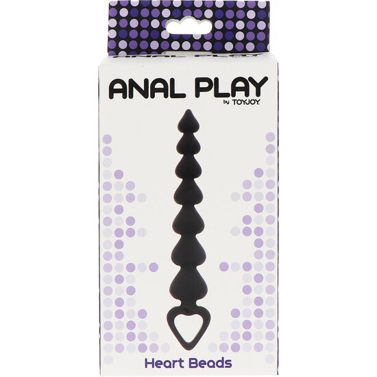 PLUG - HEART BEADS - BLACK image 1