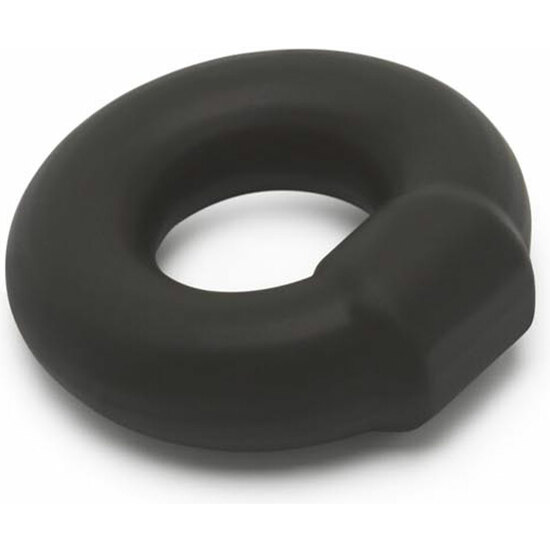 SOFT SILICONE STUD C-RING - BLACK image 2