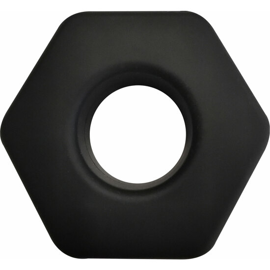 SOFT SILICONE HUNK C RING - BLACK image 0