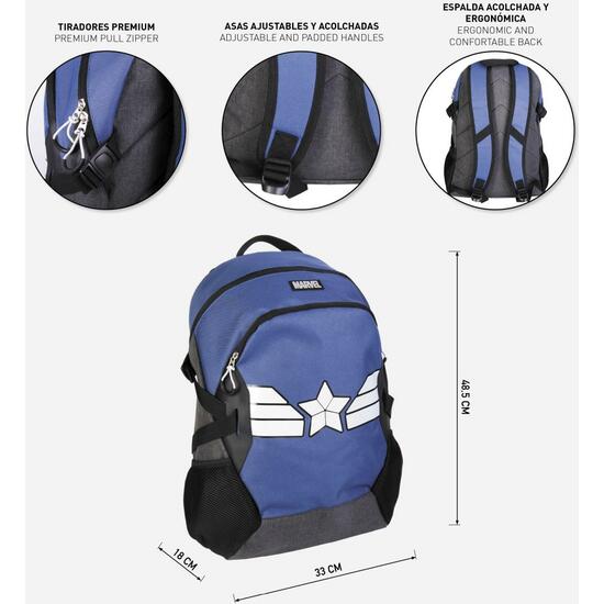 MOCHILA CASUAL DEPORTE MARVEL BLUE image 4