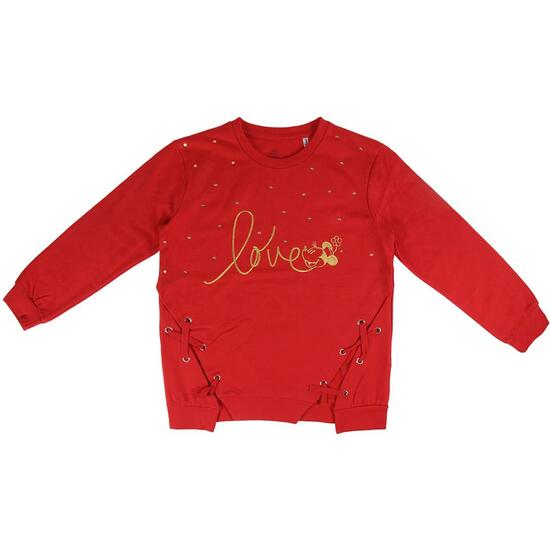 SUDADERA COTTON BRUSHED MINNIE - ROJO image 0
