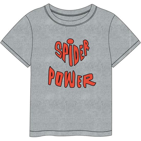 CAMISETA CORTA SINGLE JERSEY SPIDERMAN - GRIS image 0