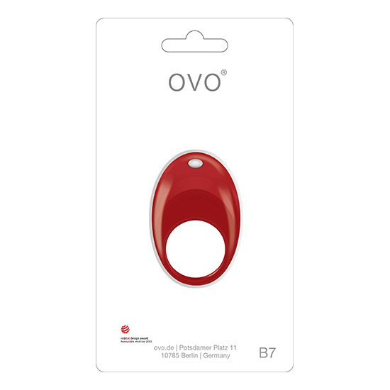 OVO B7 VIBRATING RING RED image 2