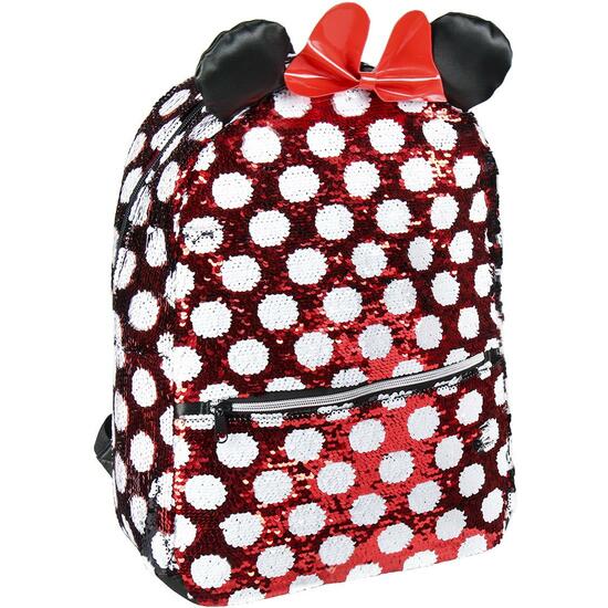 MOCHILA CASUAL LENTEJUELAS METALIZADA MINNIE - ROJO  image 0