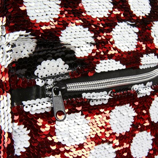 MOCHILA CASUAL LENTEJUELAS METALIZADA MINNIE - ROJO  image 2