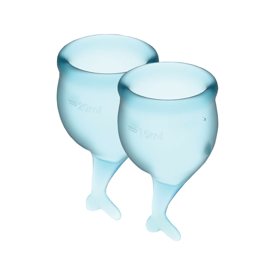 SATISFYER FEEL SECURE MENSTRUAL CUP - LIGHT BLUE image 0