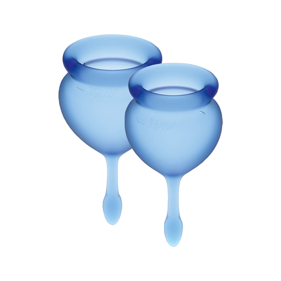 SATISFYER FEEL GOOD MENSTRUAL CUP - DARK BLUE image 0