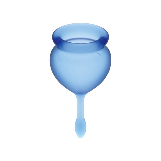 SATISFYER FEEL GOOD MENSTRUAL CUP - DARK BLUE image 1