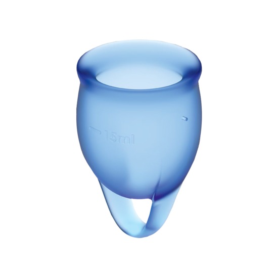 SATISFYER FEEL CONFIDENT MENSTRUAL CUP - DARK BLUE image 1