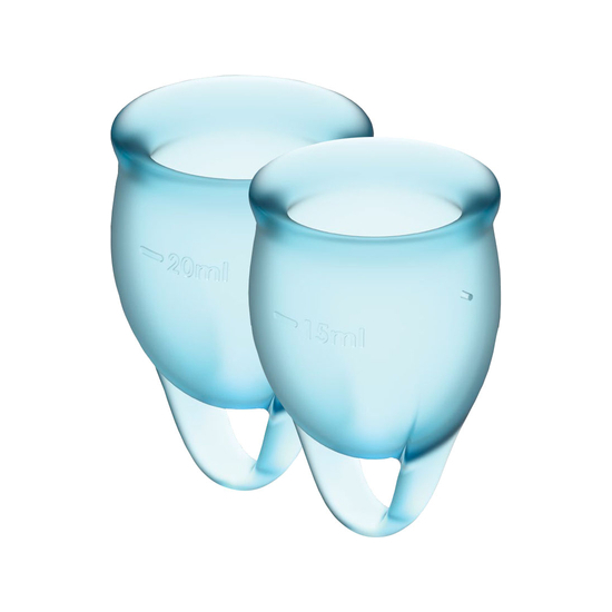 SATISFYER FEEL CONFIDENT MENSTRUAL CUP - LIGHT BLUE image 0