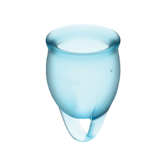 SATISFYER FEEL CONFIDENT MENSTRUAL CUP - LIGHT BLUE image 1