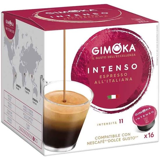 ESPRESSO INTENSO GIMOKA DOLCE GUSTO COMPATIBLE 16 CÁPSULAS image 0