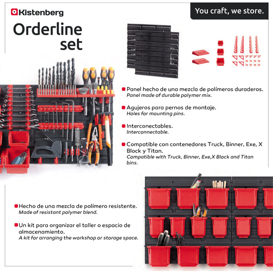 TABLERO DE HERRAMIENTAS Y ALMACENAMIENTO KISTENBERG image 1