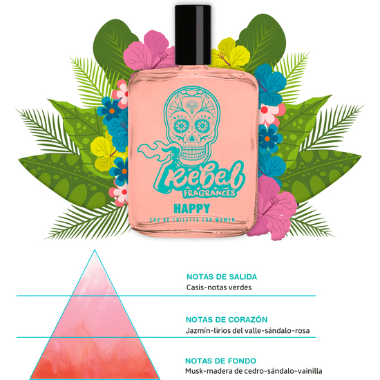 FRAGANCIA PARA MUJER REBEL HAPPY - 100ML image 1