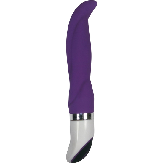 VIBRADOR CON ESTRÍAS HORIZONTALES MORADO 14.8 CM image 0