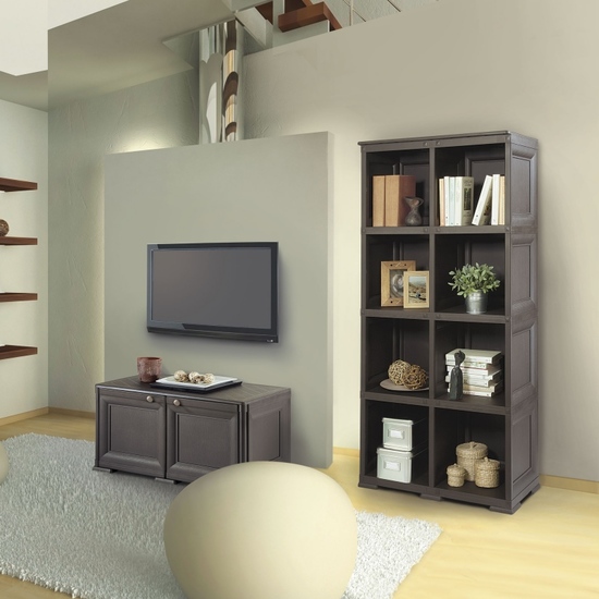 ARMARIO OMNIMODUS - 1 MÓDULO CON PUERTA DE MADERA MODELO ANGORA image 2