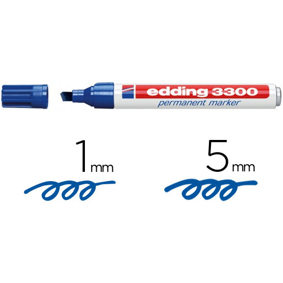 ROTULADOR PERMANENTE EDDING 3300 - AZUL image 0