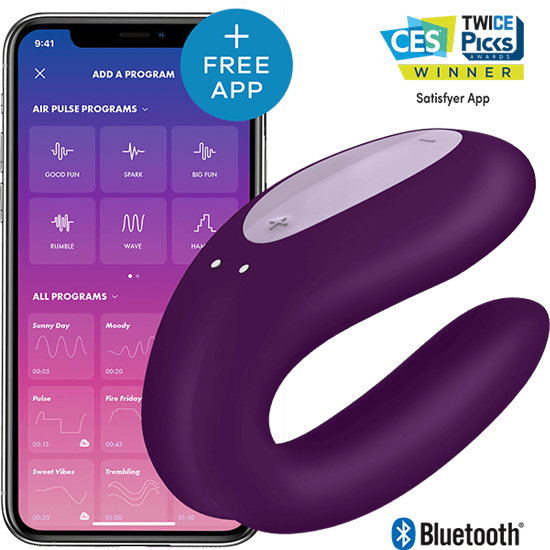 SATISFYER DOUBLE JOY CON APP MORADO image 0