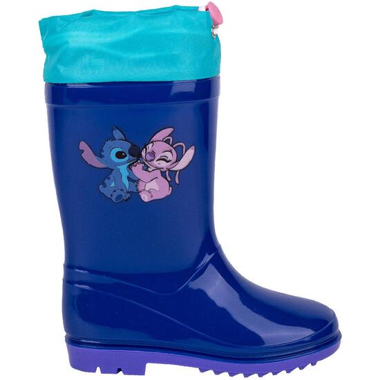 BOTAS LLUVIA PVC STITCH BLUE image 0