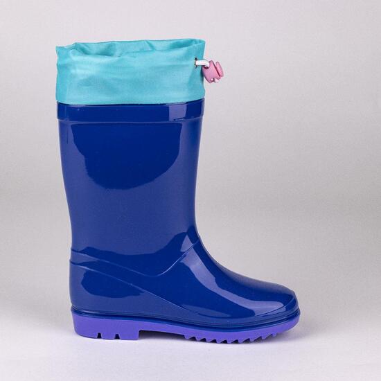 BOTAS LLUVIA PVC STITCH BLUE image 1