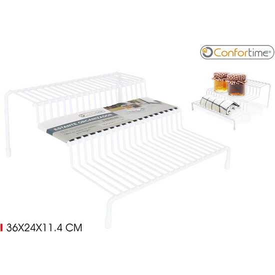 ESTANTE 3 NIVELES METAL 36X24X11.4CM CONFORTIME image 0