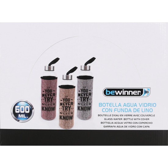 BOTELLA AGUA FUNDA LINO 600ML BEWINNE image 3