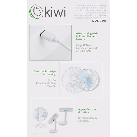 VENTILADOR 18CM RECARGABLE 4W image 6