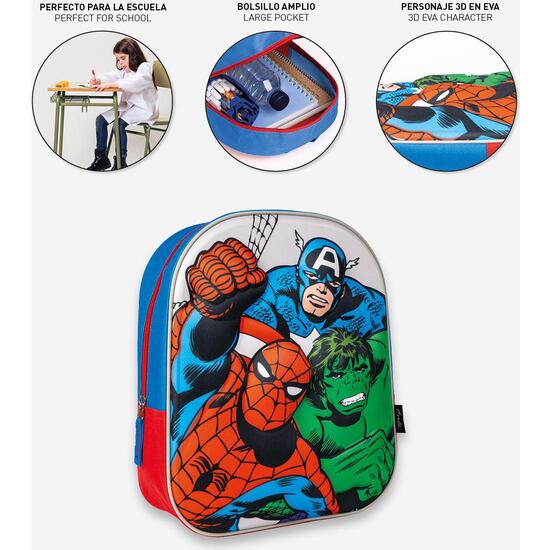 MOCHILA INFANTIL 3D AVENGERS BLUE image 4