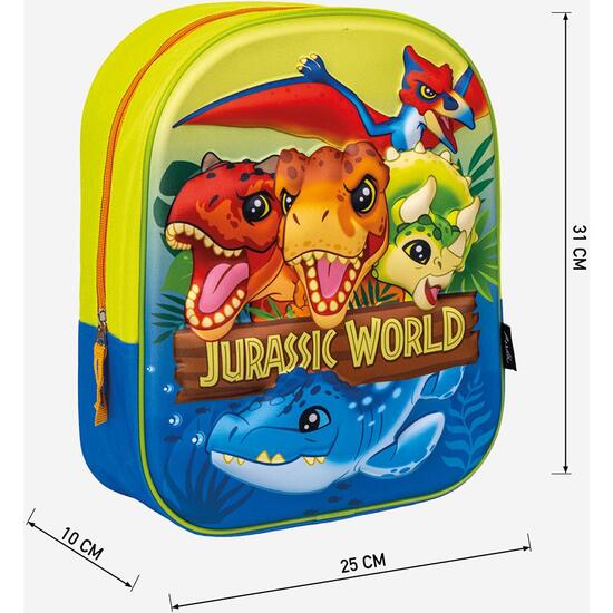 MOCHILA INFANTIL 3D JURASSIC PARK LIGHT GREEN image 3