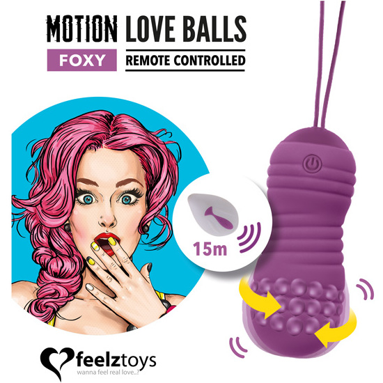 FEELZTOYS - REMOTE CONTROLLED MOTION LOVE BALLS FOXY image 2