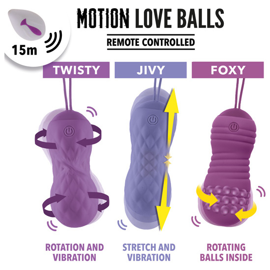 FEELZTOYS - REMOTE CONTROLLED MOTION LOVE BALLS FOXY image 3