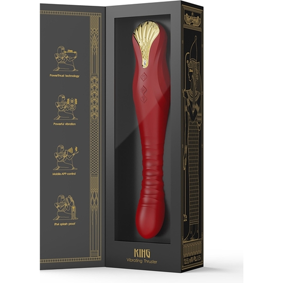 KING VIBRATING THRUSTER - WINE RED image 1