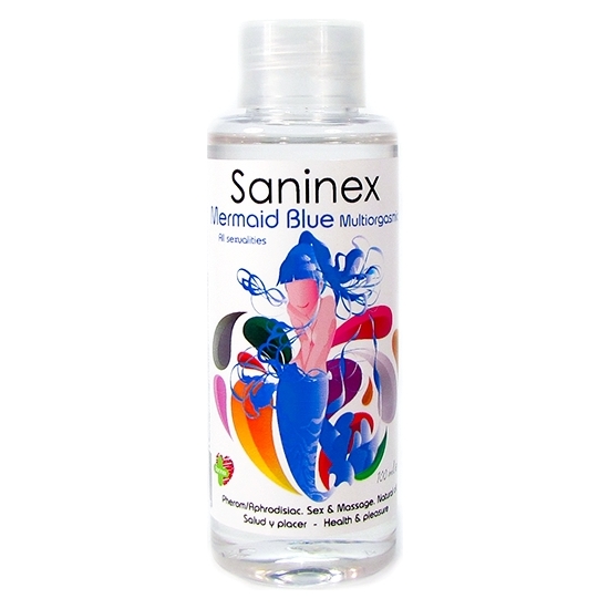 SANINEX MERMAID BLUE MULTIORGASMIC - SEX & MASSAGE OIL 100ML image 0
