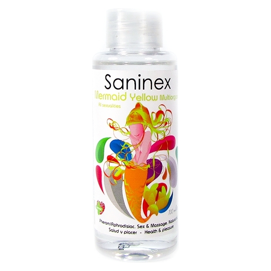 SANINEX MERMAID YELLOW MULTIORGASMIC - SEX & MASSAGE OIL 100ML image 0