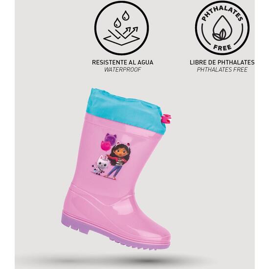 BOTAS LLUVIA PVC GABBY´S DOLLHOUSE PINK image 3