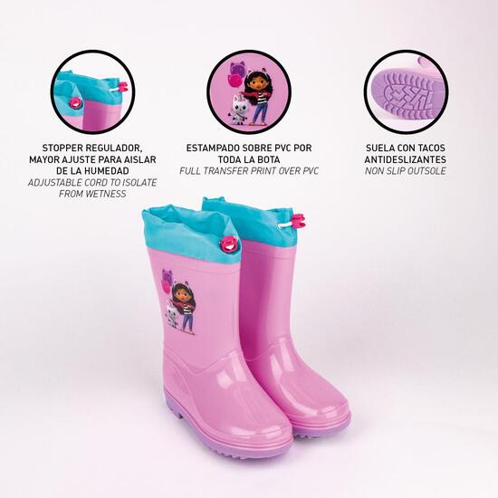 BOTAS LLUVIA PVC GABBY´S DOLLHOUSE PINK image 4