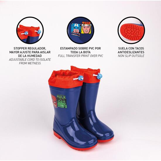 BOTAS LLUVIA PVC MARVEL BLUE image 4