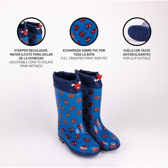 BOTAS LLUVIA PVC SPIDERMAN BLUE image 4