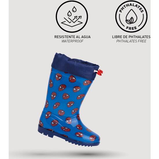 BOTAS LLUVIA PVC SPIDERMAN BLUE image 3