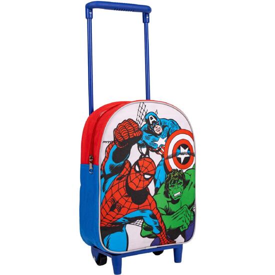 MOCHILA INFANTIL TROLLEY ESCOLAR AVENGERS RED image 0