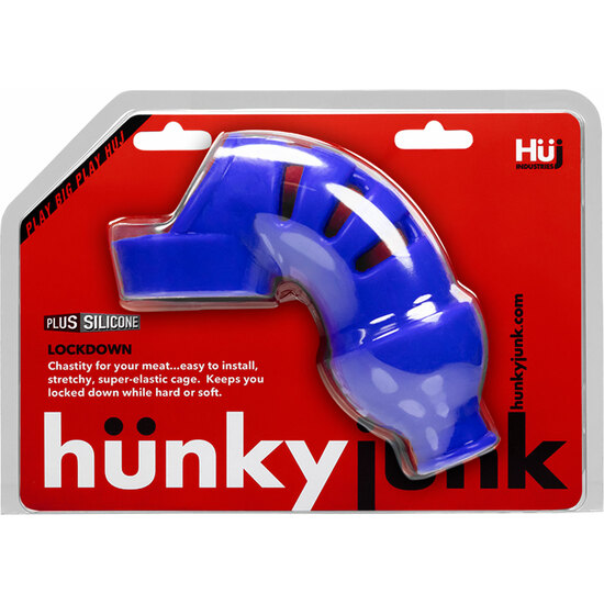 LOCKDOWN CHASTITY CAGE - BLUE image 1